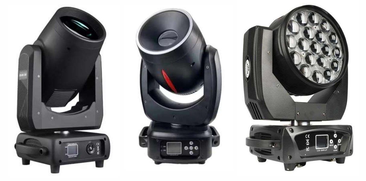 professional stage lighting equipment, three types of moving head lights
